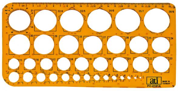 PC-2101A Circles template