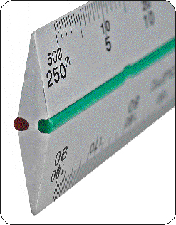 ABO-252 Aluminum four-bevel (flat) scale