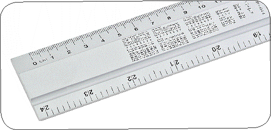 R-930, 945, 960, 900 Aluminum ruler