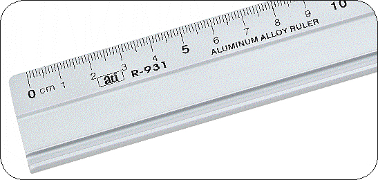 R-931, 946, 961, 901 Aluminum ruler