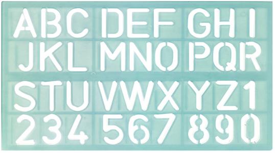 LG-1034, 1035, 1036, 1037 ,1039 Lettering guide