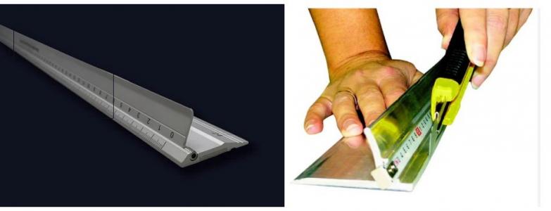 RULE-05, RULE-020, RULE-030, RULE-045, RULE-060   Aluminum safety cutting ruler